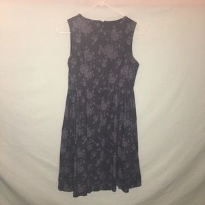 Chadwick’s of Boston Greyish Purple/Blue Floral Mid-Length Zip-Up Dress